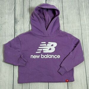 New Balance Purple Logo Hoodie - girls Size 4 (Small)